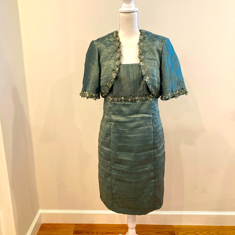 Seafoam green two piece dress